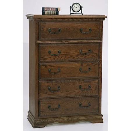 5 Drawer Chest with Lift Top Jewelry Storage
