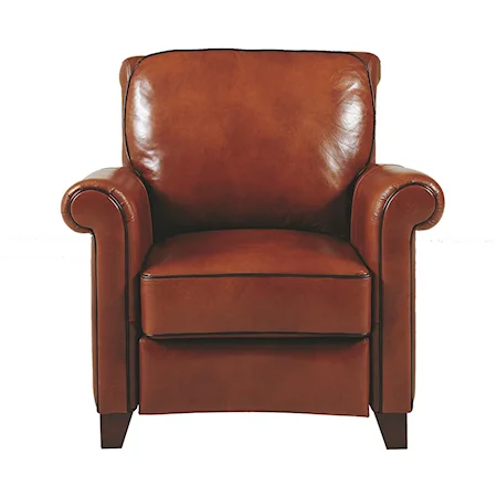 Leather Upholstered Pushback Recliner Chair