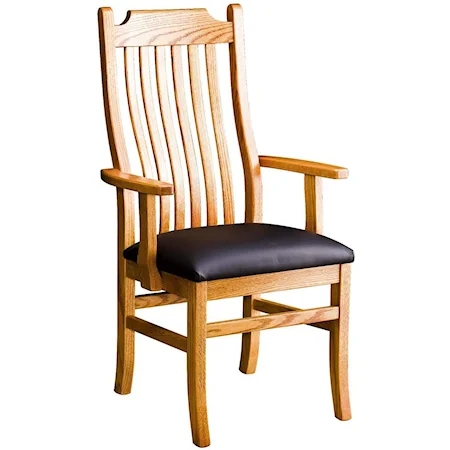 Madison Arm Chair with Leather Seat