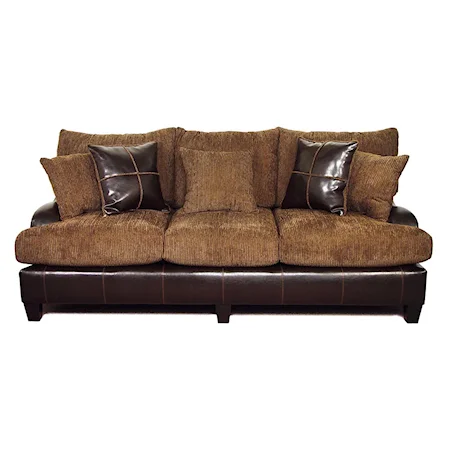 Fabric/Faux Leather Sofa