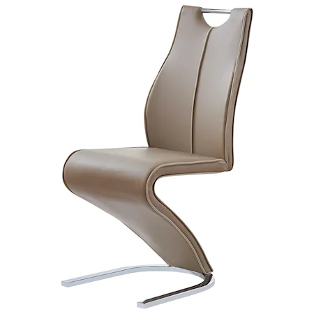 Ultra-Modern Upholstered Chair with Horseshoe Base