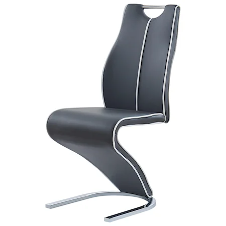 Ultra-Modern Upholstered Chair with Horseshoe Base