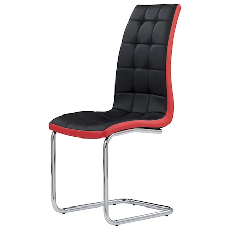 Contemporary Dining Chair with Red Trim