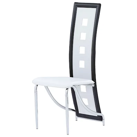 Contemporary Dining Chair with Metal Legs