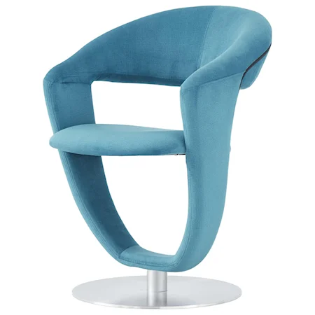 Contemporary Upholstered Swivel Dining Chair