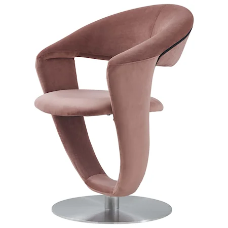 Contemporary Upholstered Swivel Dining Chair