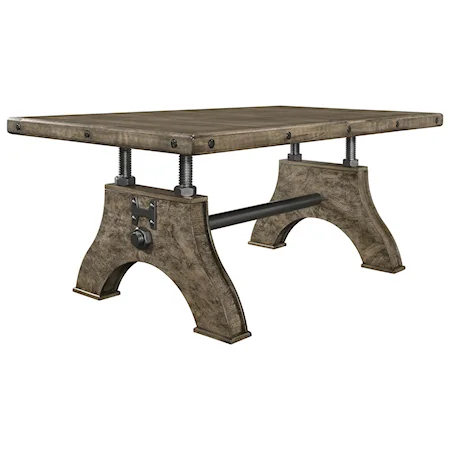 Rustic-Industrial Work Bench Style Dining Table
