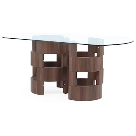 Chambered Pedestal Base Dining Table