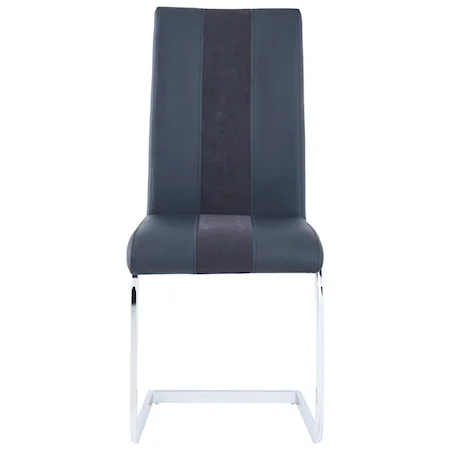 Upholstered Dining Chair with Metal Base