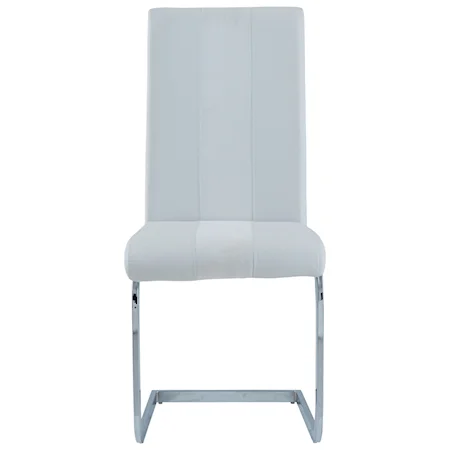 Upholstered Dining Chair with Metal Base