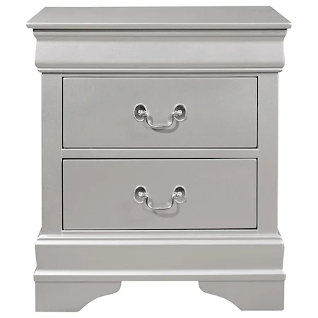 Transitional Nightstand with 2 Drawers