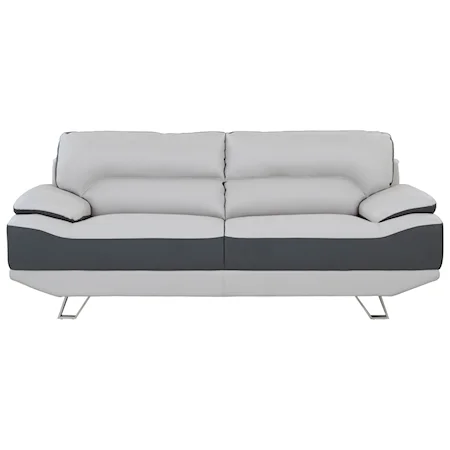 Contemporary Sofa with Metal Legs