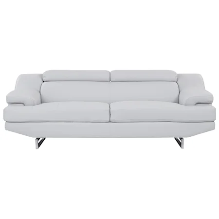 Contemporary Sofa with Adjustable Headrest