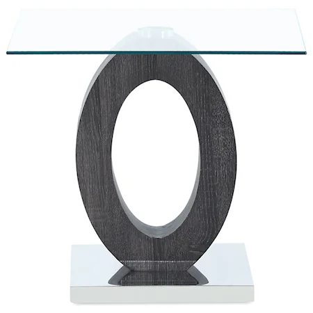 Oval Style Base End Table