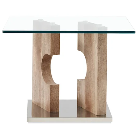 Plank Style Base End Table
