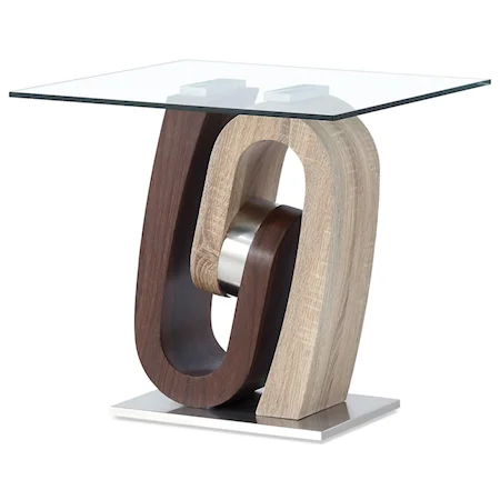 Ultra-Modern End Table with Unique Pedestal