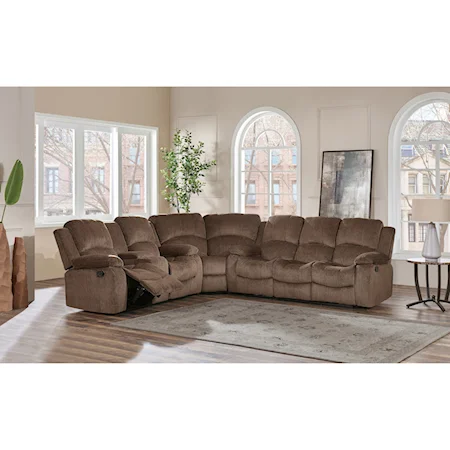 Casual Plush 3-Piece Sectional
