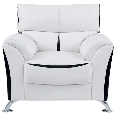 Contemporary Upholstered Chair with Padded Arms