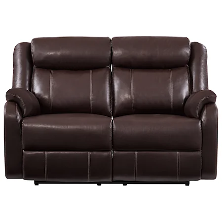 Reclining Loveseat with Padded Arms