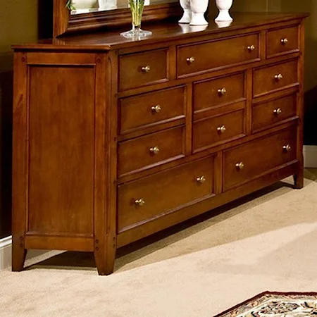 Drawer Dresser with Tapered Legs