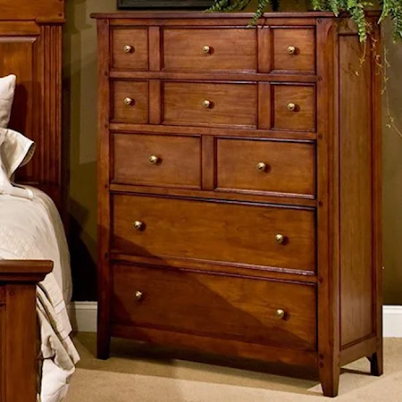 Tall Drawer Chest with Tapered Legs