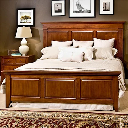 Traditional Panel Bed with Beveled Moldings