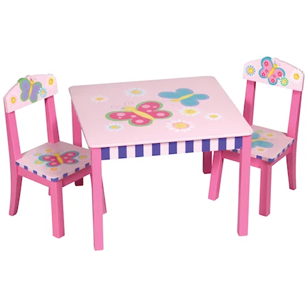 Hand-Painted Table & Chairs Set