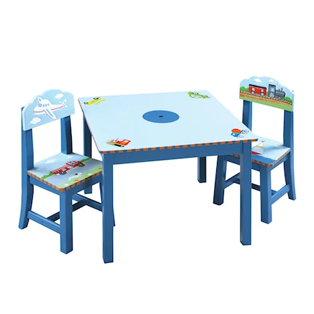 Three Piece Children's Table and Chair Set