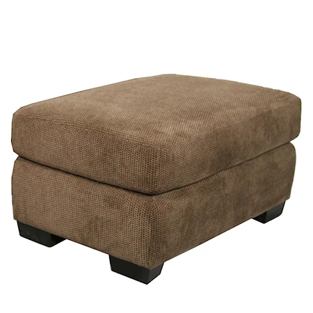 Tan Upholstered Ottoman