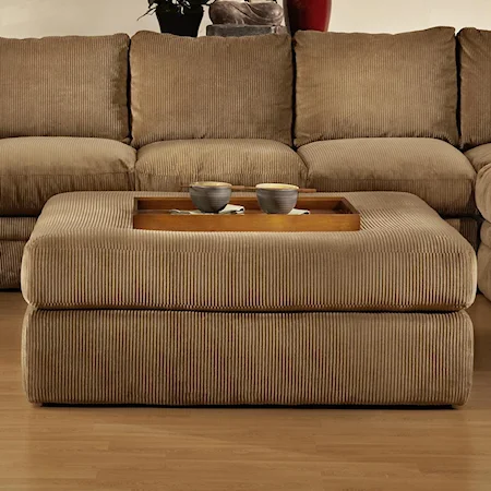 Casual Oversized Cocktail Ottoman