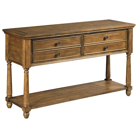 Transitional 2 Drawer Sofa Table