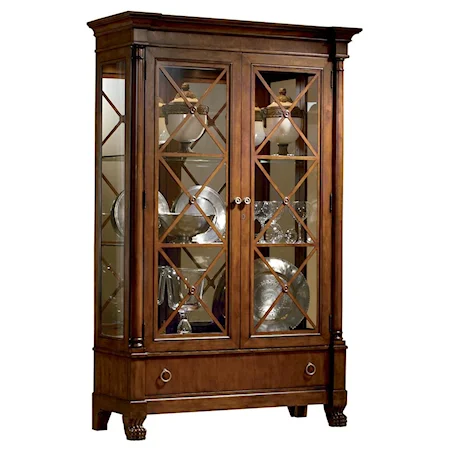 Door Cabinet with Two Glass Doors