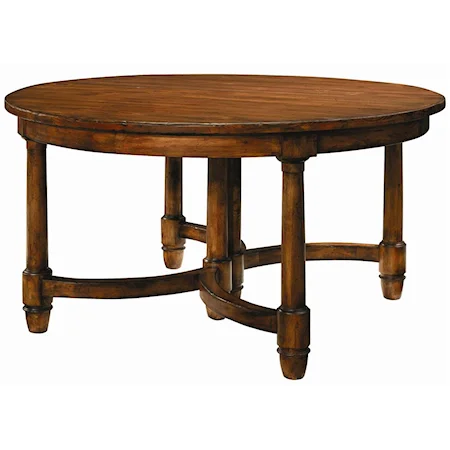 Round Dining Table with Two 15 Inch Apron Leaves