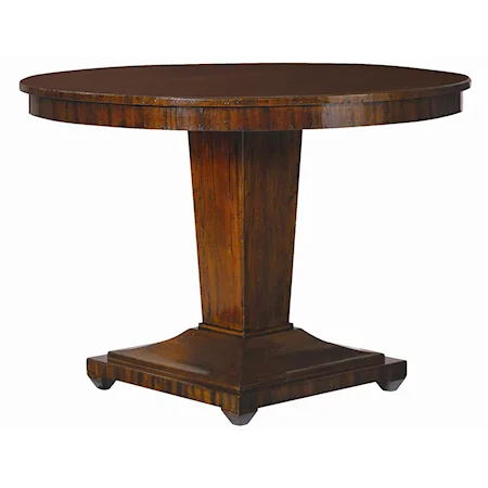 Round Center Table with Single Pedestal