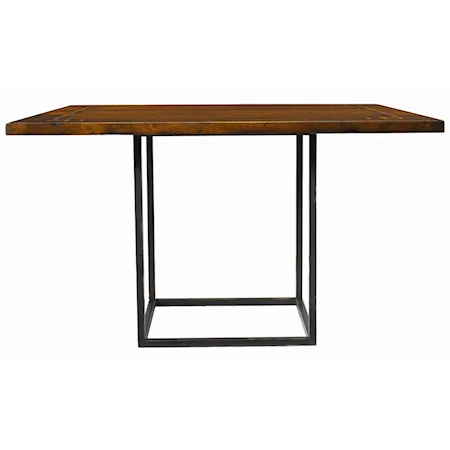 Gathering Dining Table with Square Walnut Top