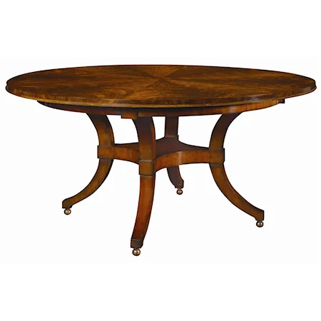 Round Dining Table with Ball Feet