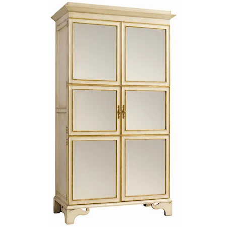 Tessin Armoire with Antique Glass Mirror Panels