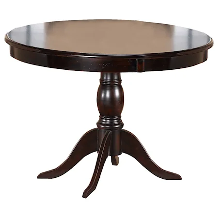 44" Round Single Pedestal Dining Table