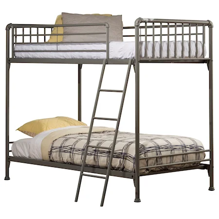 Simple Metal Twin/Twin Bunk Bed