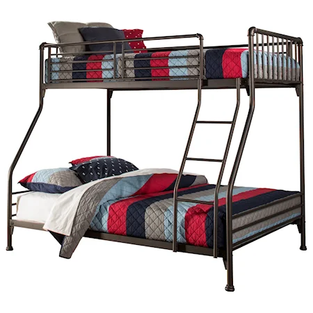 Simple Metal Twin/Full Bunk Bed