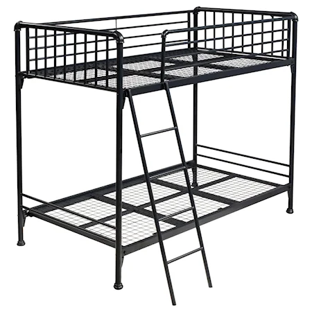 Simple Metal Twin/Twin Bunk Bed