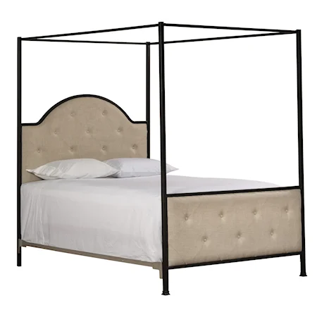 Minimalist Queen Canopy Bed, Rails Not Included