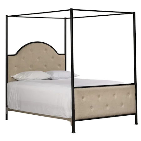 Elegant Queen Canopy Bed with Rails