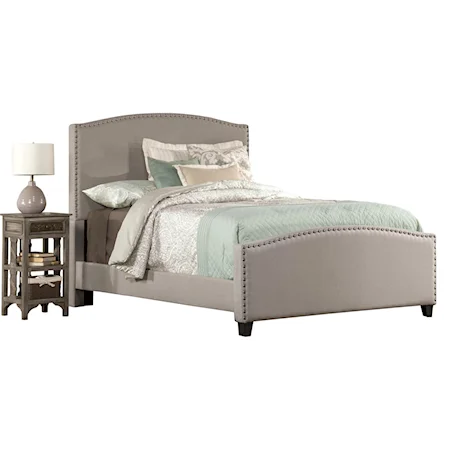 Twin Bed Set with Rails Included and Nail-head Trim
