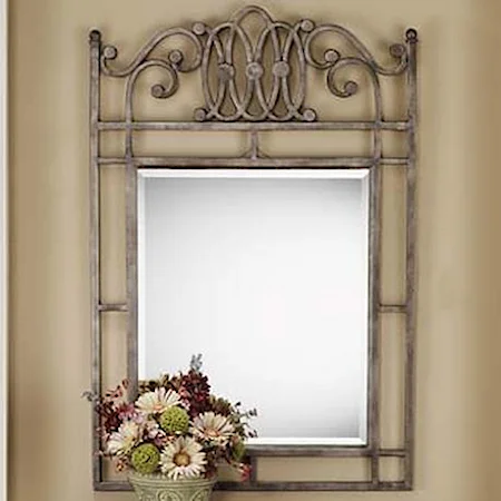 Console Mirror with Metal Frame