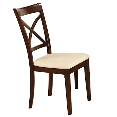X-Back Side Chair with Upholstered Seat