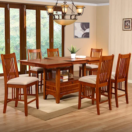 7 Piece Counter Height Table Set