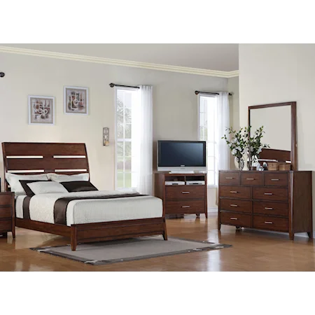 5 Piece Queen Platform Bedroom Group