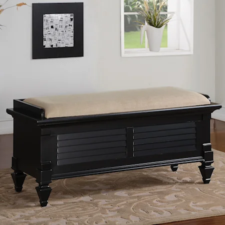Storage Bench with Upholstered Seat