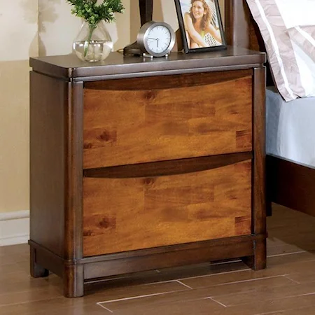 Two-Toned 2 Drawer Nightstand